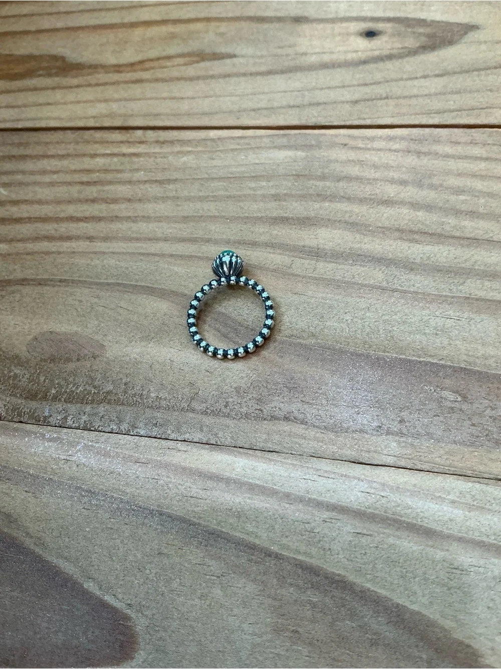 Pandora Beaded Birth stone ring MAY (SIZE 5.5)